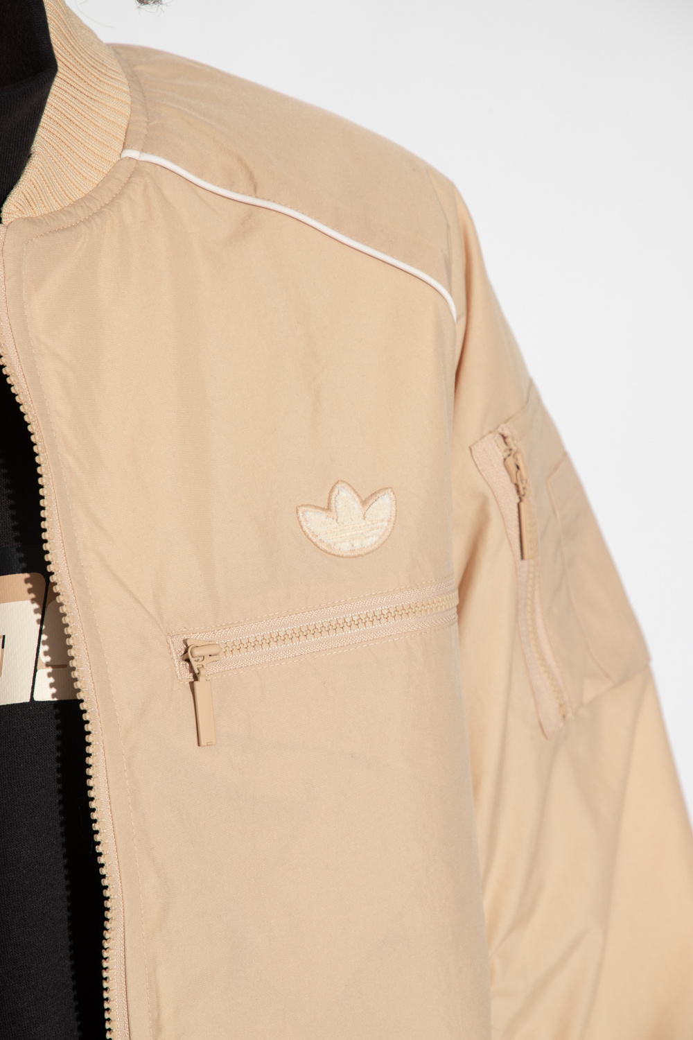 Adidas original on sale long bomber jacket